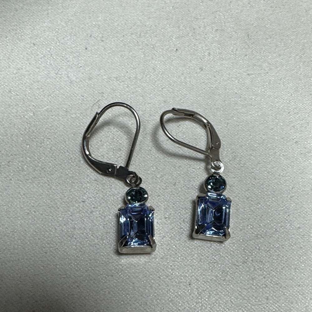Elegant Blue Gemstone Earrings